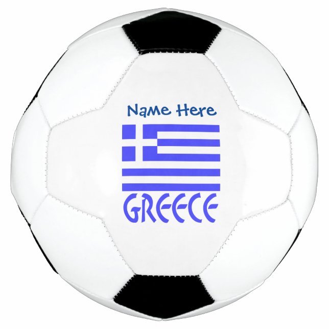 Greece Flag Personalised Football (Front)