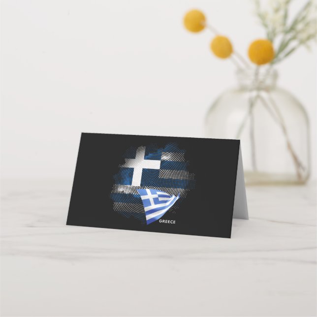Greece flag place card (Front)