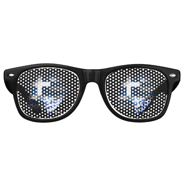 Greece flag retro sunglasses (Front)