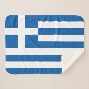 Greece Flag Sherpa Blanket