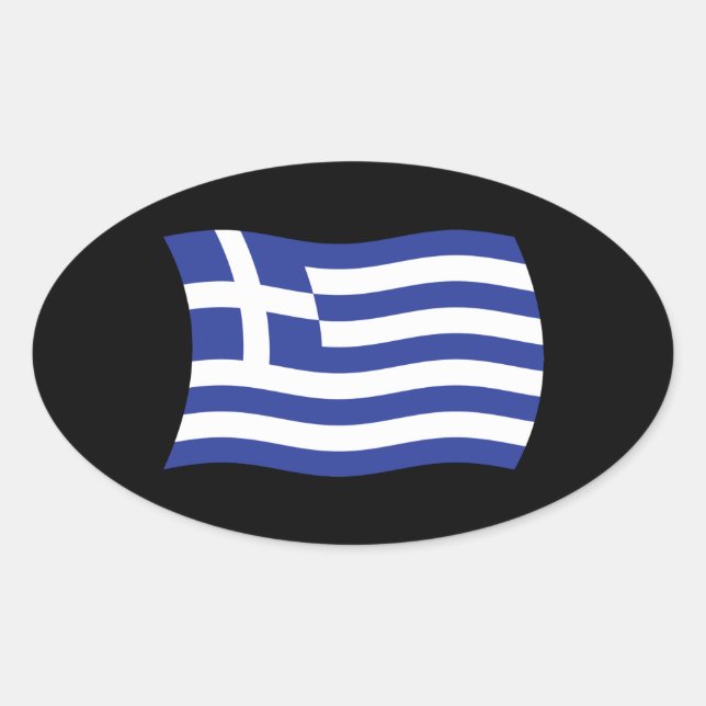 Greece Flag Sticker (Front)