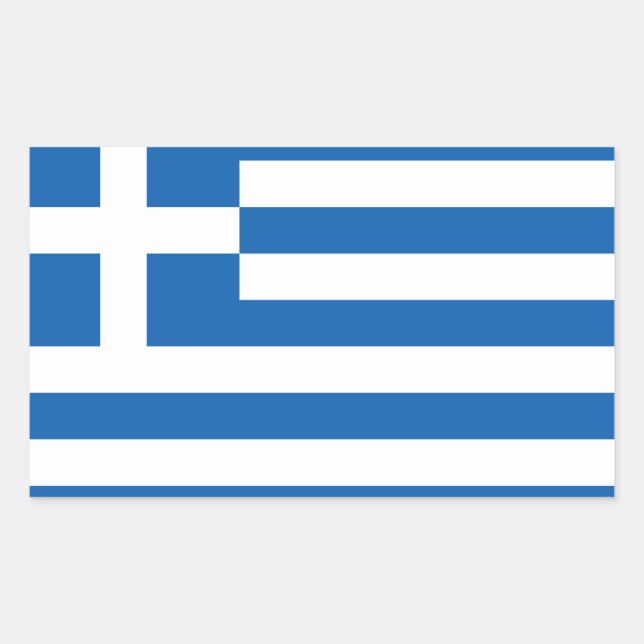Greece Flag Stickers*   Ελλάδα Σημαία Αυτοκόλλητα Rectangular Sticker (Front)