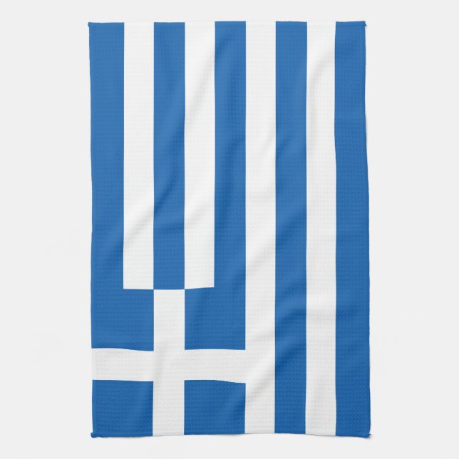 Greece flag tea towel (Vertical)