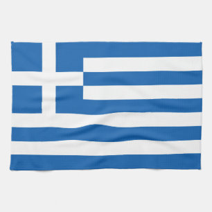 Greece Flag Tea Towel