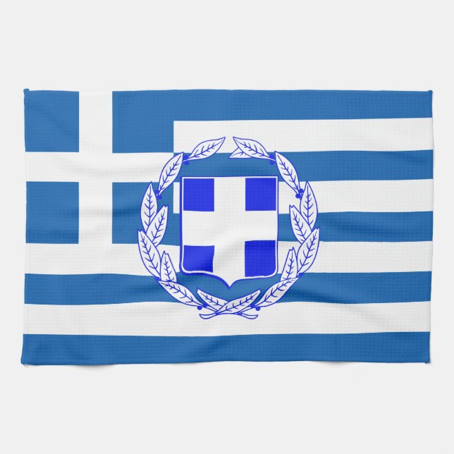 Greece flag tea towel (Horizontal)
