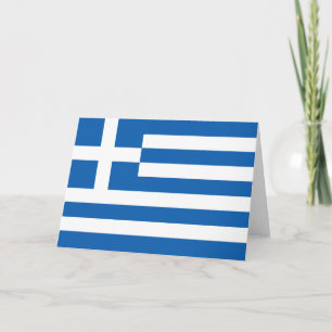 Greece flag thank you card