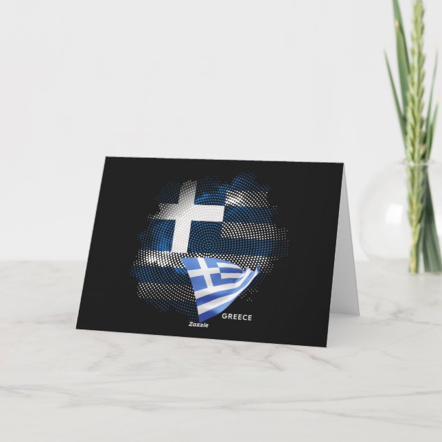 Greece flag thank you card (Back)