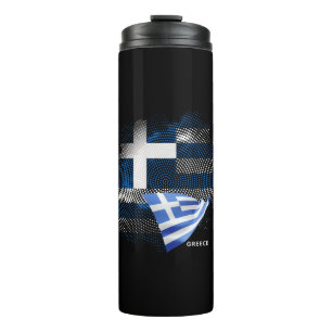 Greece flag thermal tumbler