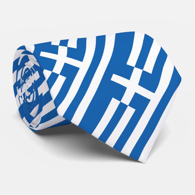 Greece Flag Tie (Rolled)