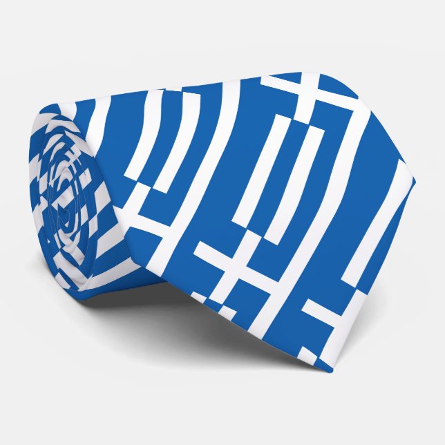 Greece Flag Tie (Rolled)