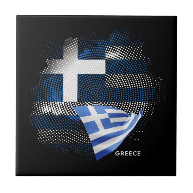Greece flag tile (Front)