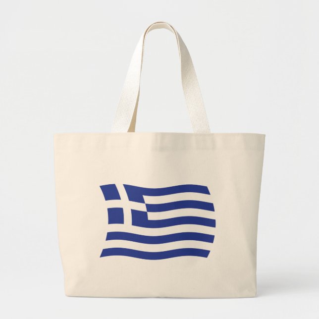 Greece Flag Tote Bag (Front)