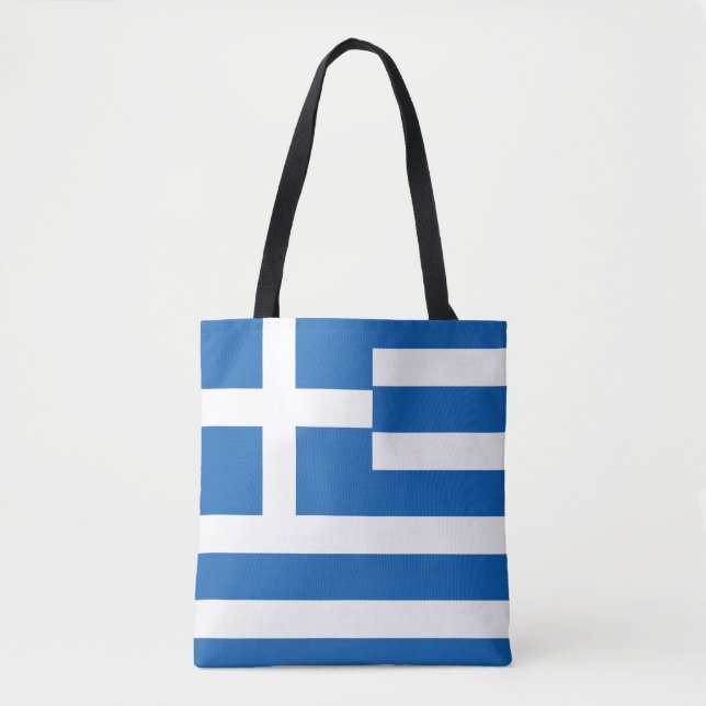 Greece Flag Tote Bag (Front)