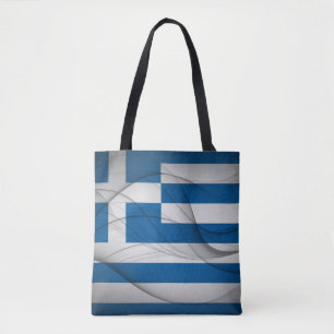 Greece Flag Tote Bag