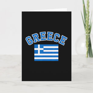 Greece Flag Travel Souvenir Greek Card