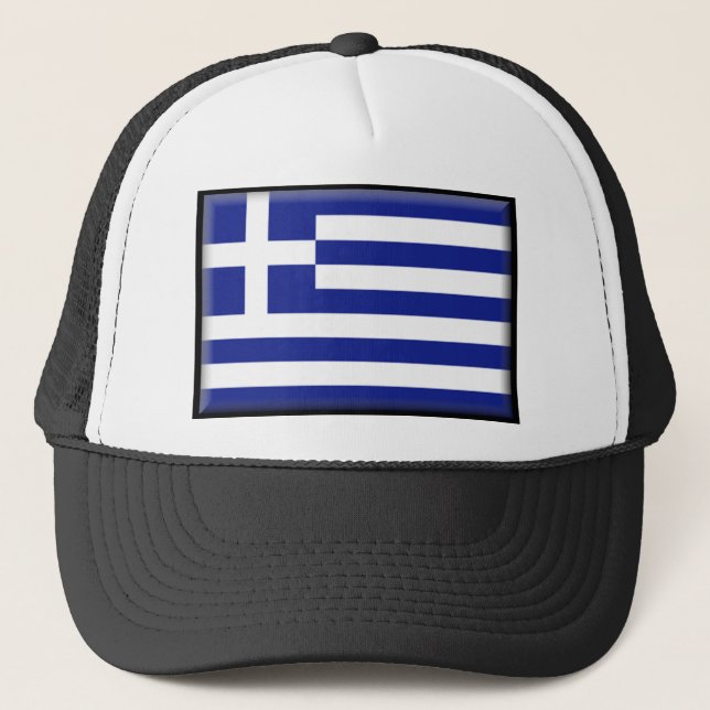 Greece Flag Trucker Hat (Front)