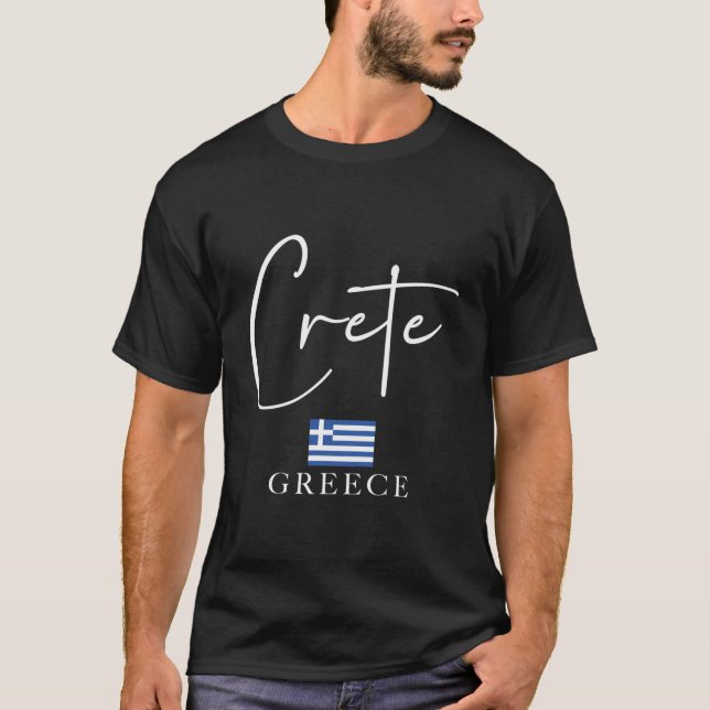 Greece Flag Vacation - Island Crete T-Shirt (Front)