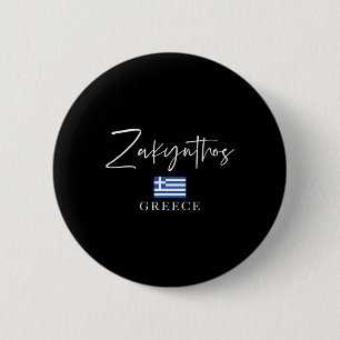 Greece Flag Vacation - Island Zakynthos  6 Cm Round Badge