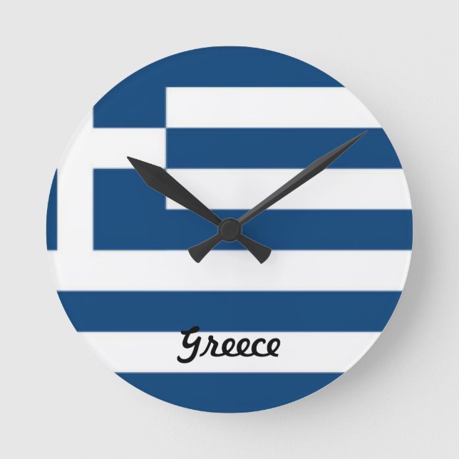 Greece flag wall clock (Front)