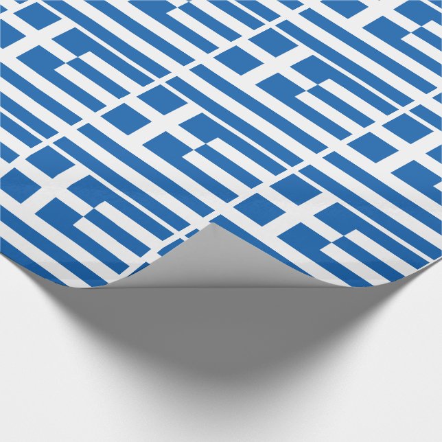Greece Flag Wrapping Paper (Corner)