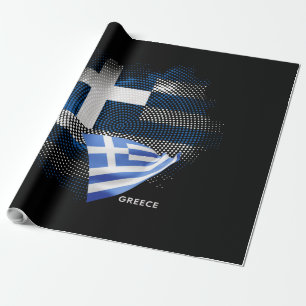 Greece flag wrapping paper