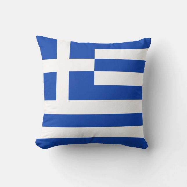Greece Flag x Flag Pillow (Front)