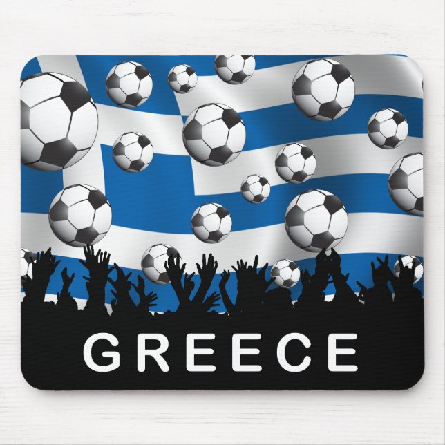 Greece Football Mouse Mat (Front)
