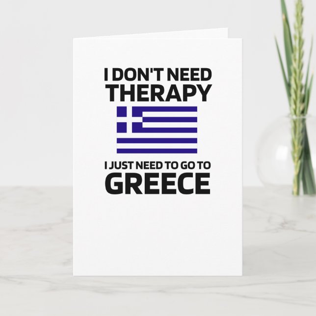 Greece Gifts Greek Heritage Hellas Greek American Card (Front)