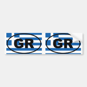 Greece GR European oval Bumper Sticker