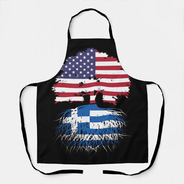 Greece Greek American USA United States America Apron (Front)