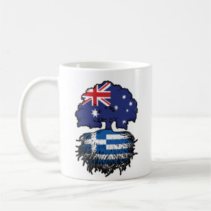 Greece Greek Australian Australia Tree Roots Flag Coffee Mug