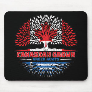 Greece Greek Canadian Canada Tree Roots Flag Mouse Mat