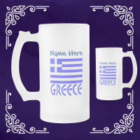 Greece Greek Flag Blue Personalisation 