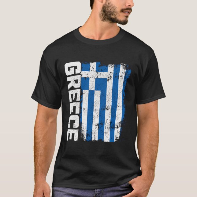 Greece Greek Flag Pride T-Shirt (Front)