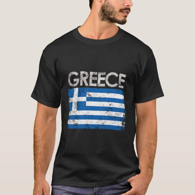 Greece Greek Flag Pride T-Shirt (Front)