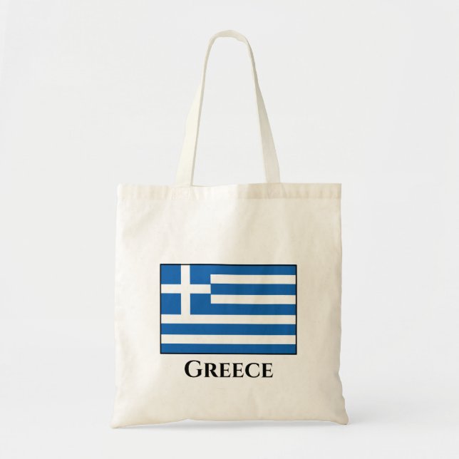 Greece (Greek) Flag Tote Bag (Front)