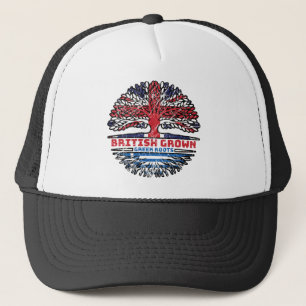 Greece Greek Uk United Kingdom British Tree Roots Trucker Hat