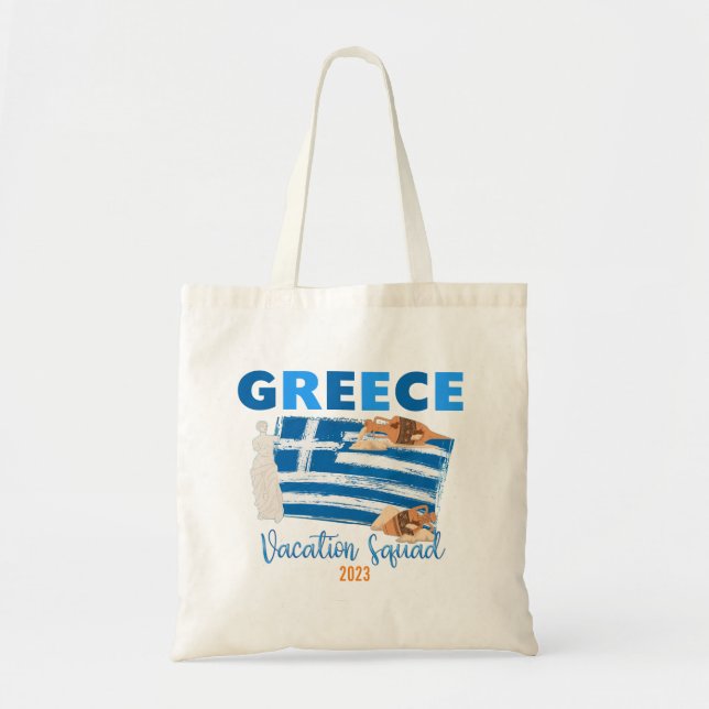 Greece Greek Vacation Europe Travel Group Matching Tote Bag (Front)