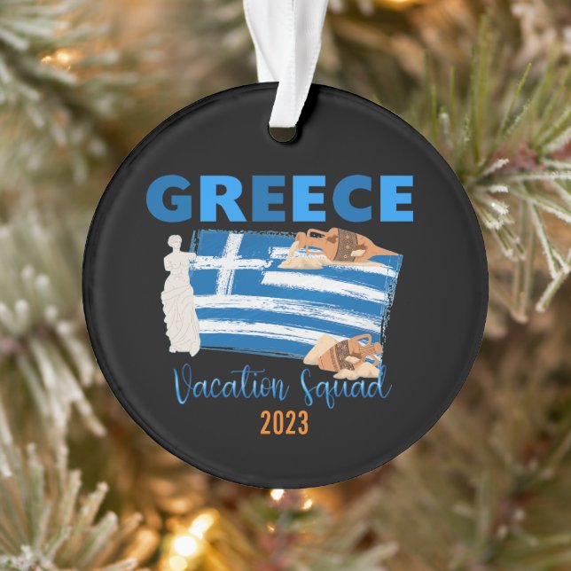 Greece Greek Vacation Europe Travel  Ornament (Tree)