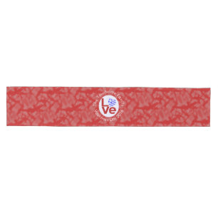 Greece Heart Flag Red LOVE Personalised Medium Table Runner