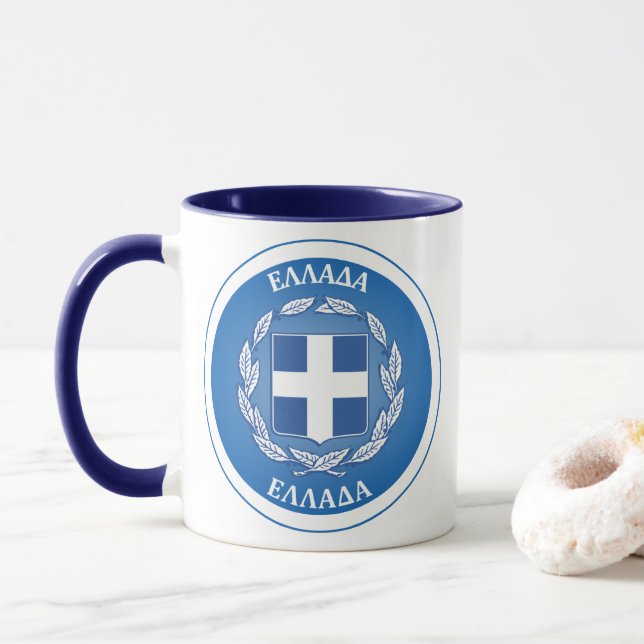 Greece Heritage Emblem Mug (With Donut)