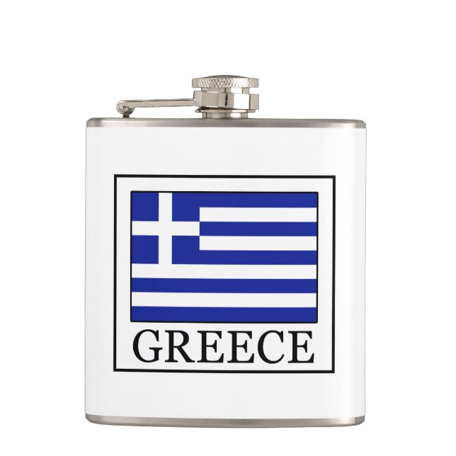 Greece Hip Flask (Front)