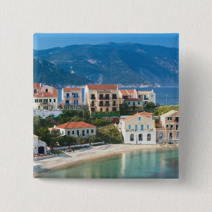 GREECE, Ionian Islands, KEFALONIA, Assos: 2 15 Cm Square Badge