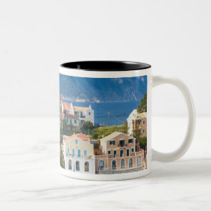 GREECE, Ionian Islands, KEFALONIA, Assos: 2 Two-Tone Coffee Mug