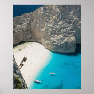 GREECE, Ionian Islands, ZAKYNTHOS, SHIPWRECK Poster
