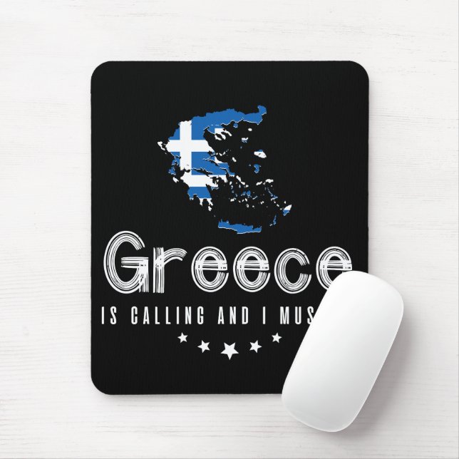 Greece Is Calling And I Must Go Mousepad (With Mouse)