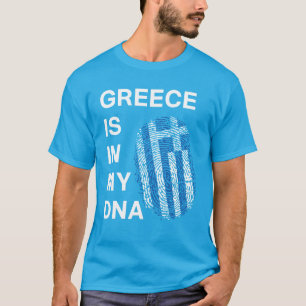 Greece Is In My DNA Fingerprint Patriotic Men's T-Shirt