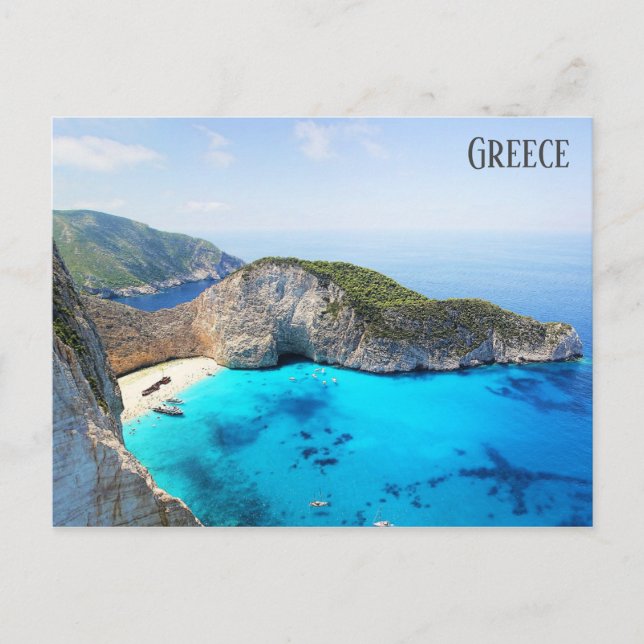 Greece Island Zakynthos Travel Photo Postcard (Front)