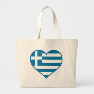 Greece Love Large Tote Bag