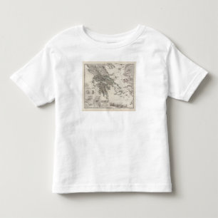 Greece Map by Stieler Toddler T-Shirt
